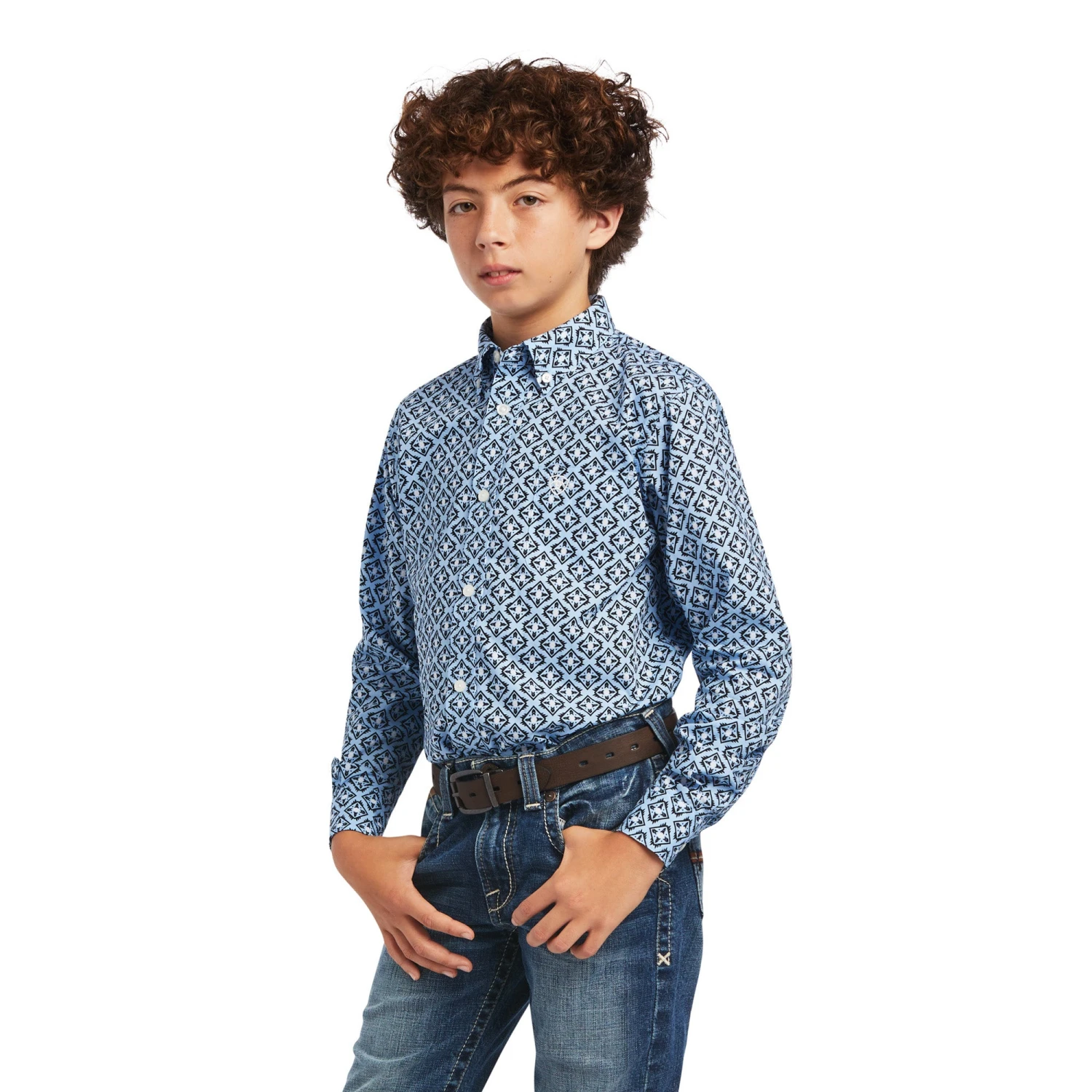 Ariat® Youth Boy's Farhan Classic Windsurfer Button Up Shirt 10040738 1 Ariat® Youth Boy's Farhan Classic Windsurfer Button Up Shirt 10040738