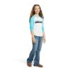 Ariat® Girl's REAL Long Live Cloud Dancer/Bachelor Button T-Shirt 10039500