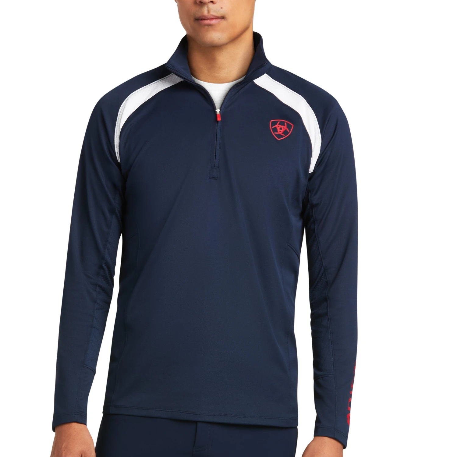 Ariat® Men's Sunstopper Team 1/4 Zip Navy Baselayer Shirt 10039183 1 Ariat® Men's Sunstopper Team 1/4 Zip Navy Baselayer Shirt 10039183