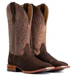 Ariat Men's Circuit Rockridge Dark Coffee & Conch Tan Boots 10040241 -Ariat Shop S22 MNS WEST 10040241 pair