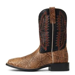 Ariat Men's Sport Smokewagon Elephant Print Square Toe Boots 10040277 -Ariat Shop S22 MNS WEST 10040277 side