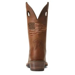 Ariat Men's Roughstock Patriot Distressed Brown Square Toe Boots 10040348 -Ariat Shop S22 MNS WEST 10040348 heel