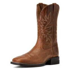 Ariat® Men's Brander Dark Tan Boots 10040408 9 Ariat® Men's Brander Dark Tan Boots 10040408 -Ariat Shop S22 MNS WEST 10040408 3 4 front
