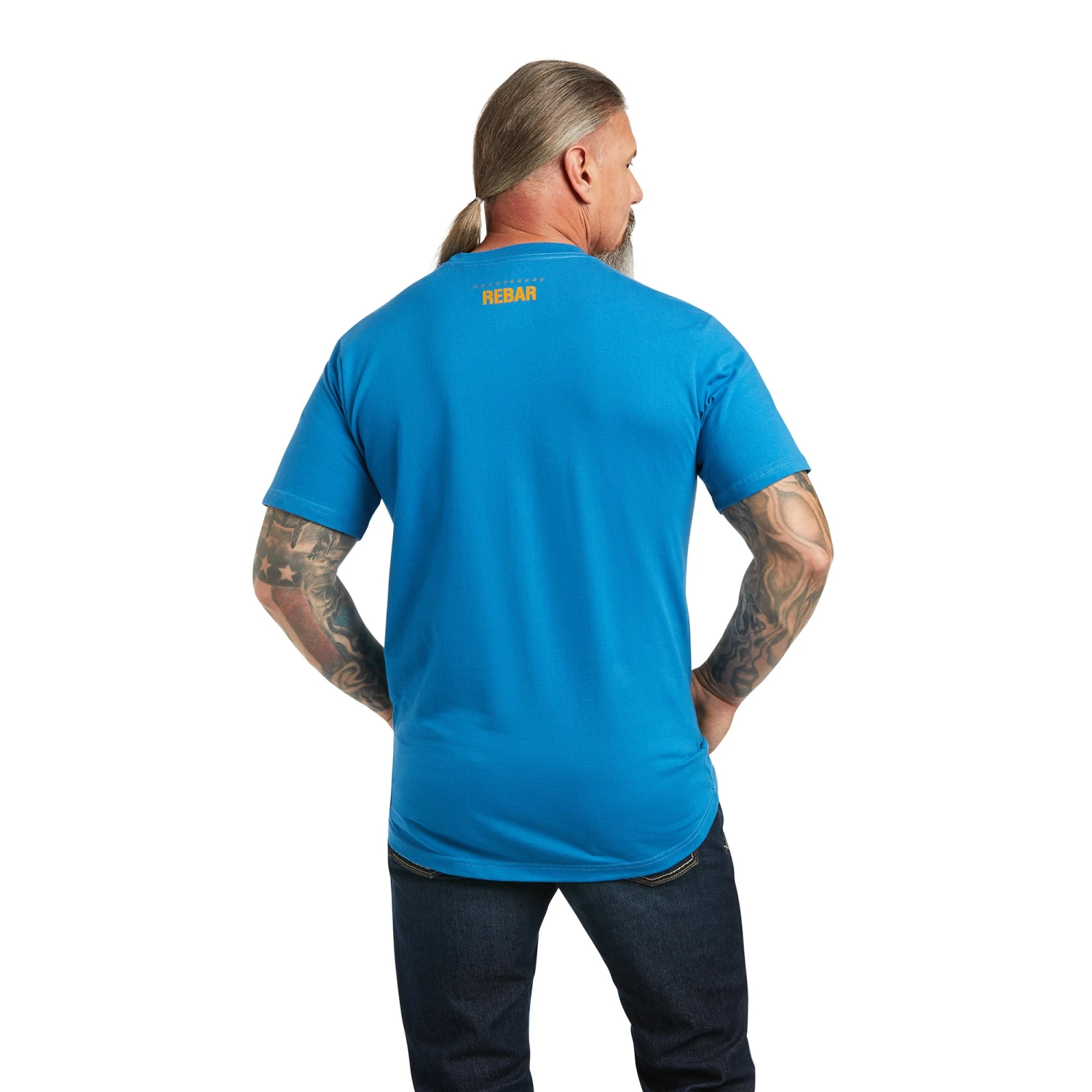 Ariat Men's Rebar Cotton Strong Block Deep Water T-shirt 10039476 3 Ariat Men's Rebar Cotton Strong Block Deep Water T-shirt 10039476 - Image 3
