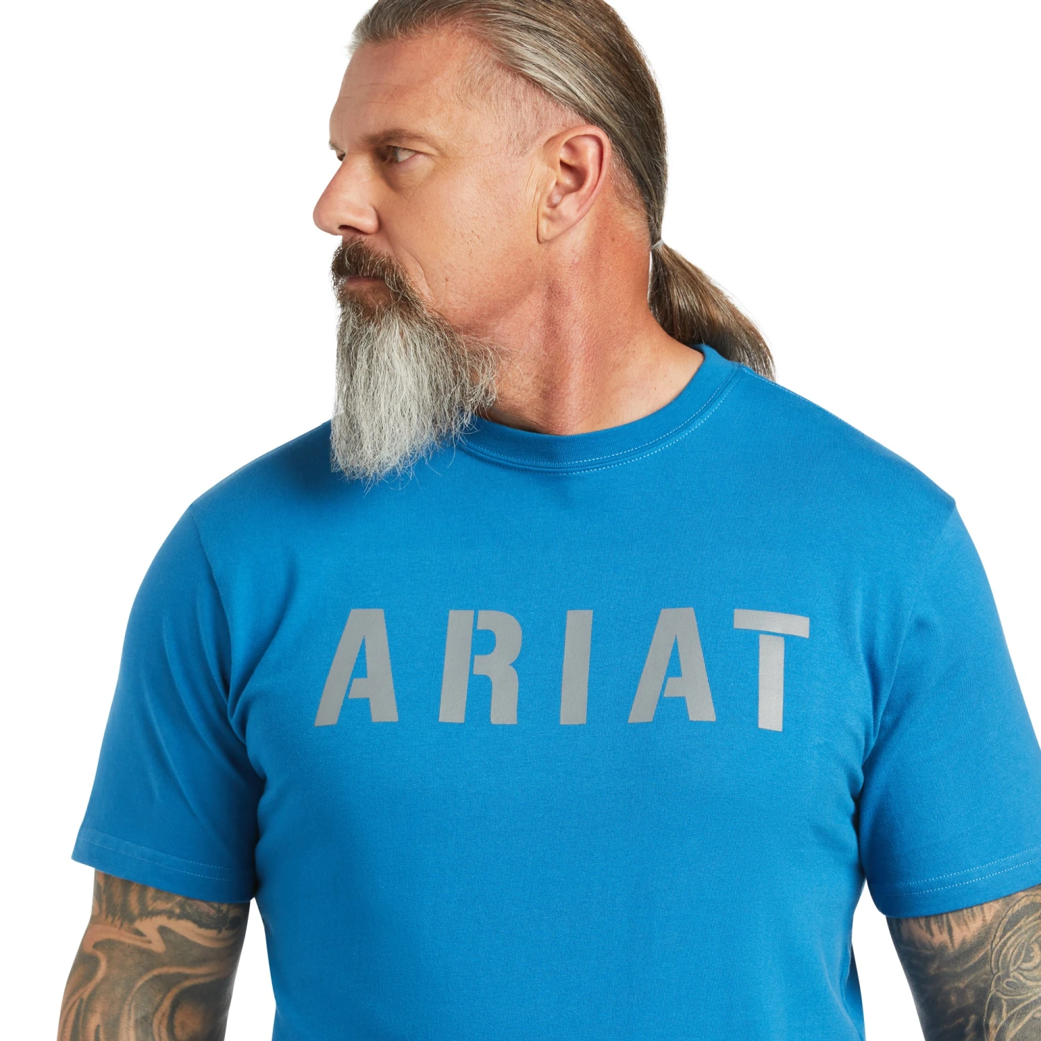 Ariat Men's Rebar Cotton Strong Block Deep Water T-shirt 10039476 2 Ariat Men's Rebar Cotton Strong Block Deep Water T-shirt 10039476 - Image 2