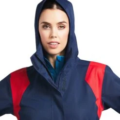 Ariat® Ladies Spectator Navy And Red Waterproof Jacket 10039216 5 Ariat® Ladies Spectator Navy And Red Waterproof Jacket 10039216 -Ariat Shop S22 WMS ENGL 10039216 detail02