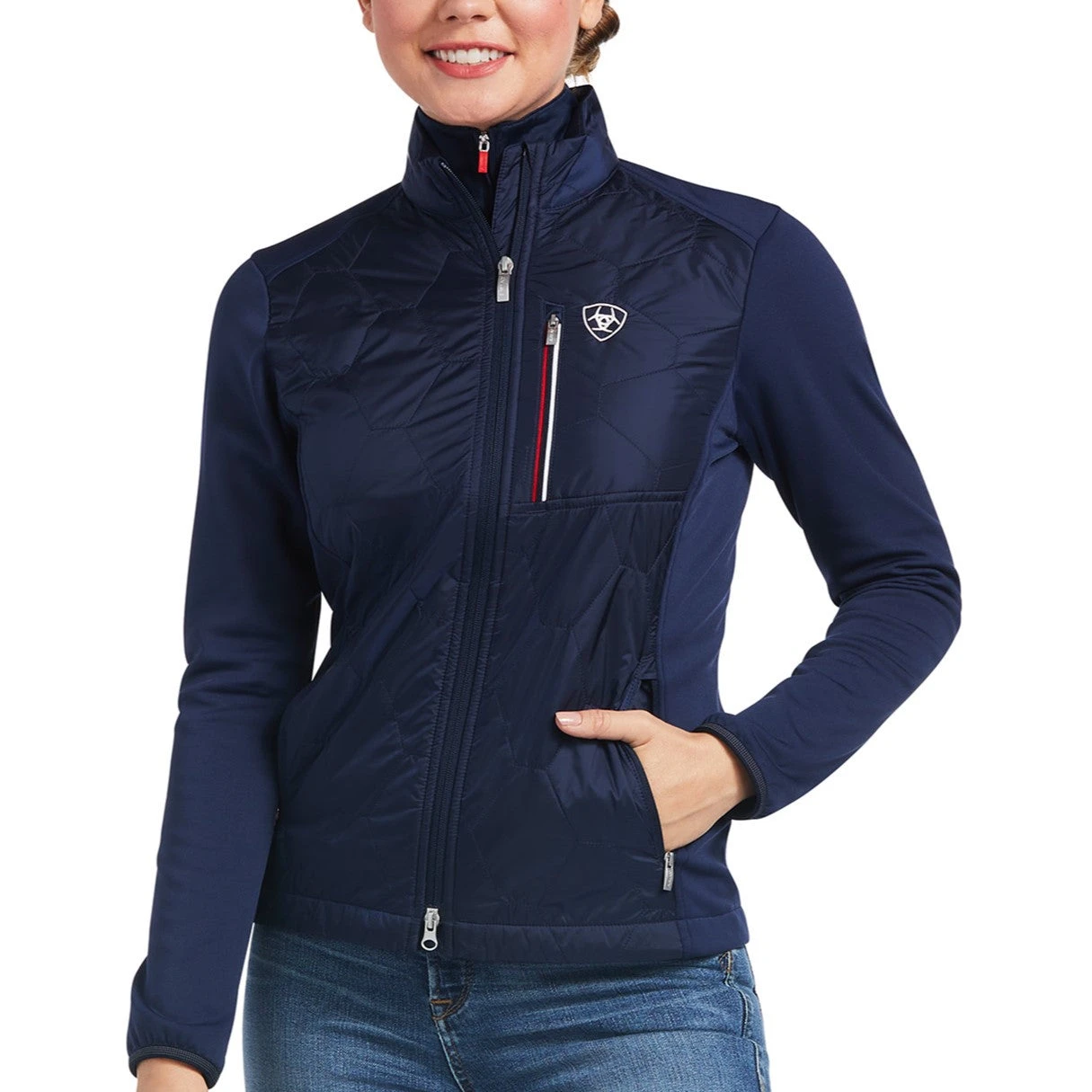Ariat® Ladies Fusion Team Navy Insulated Jacket 10039219 1 Ariat® Ladies Fusion Team Navy Insulated Jacket 10039219