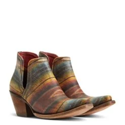 Ariat® Ladies Dixon Saddle Blanket Snip Toe Ankle Booties 10035805 -Ariat Shop S22 WMS WEST 10035805 pair