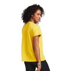 Ariat Ladies R.E.A.L™ Kinship Spicy Mustard Short Sleeve Shirt 10039528 -Ariat Shop S22 WMS WEST 10039528 back