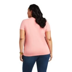 Ariat Ladies R.E.A.L™ Kinship Peach Blossom Short Sleeve T-Shirt 10039529 -Ariat Shop S22 WMS WEST 10039529 back plus