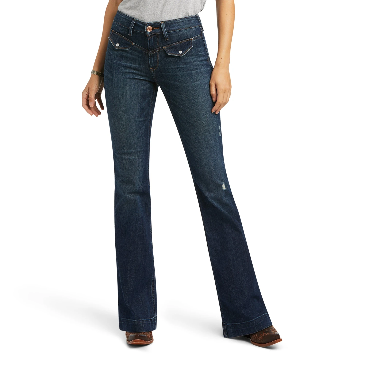Ariat Ladies Slim Trouser High Rise Bessie Pacific Washed Jeans 10039597 2 Ariat Ladies Slim Trouser High Rise Bessie Pacific Washed Jeans 10039597 - Image 2