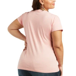 Ariat Ladies R.E.A.L. Logo Script Quartz Short Sleeve Shirt 10039788 -Ariat Shop S22 WMS WEST 10039788 back plus