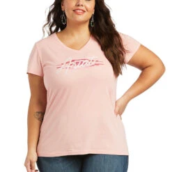 Ariat Ladies R.E.A.L. Logo Script Quartz Short Sleeve Shirt 10039788 -Ariat Shop S22 WMS WEST 10039788 full plus