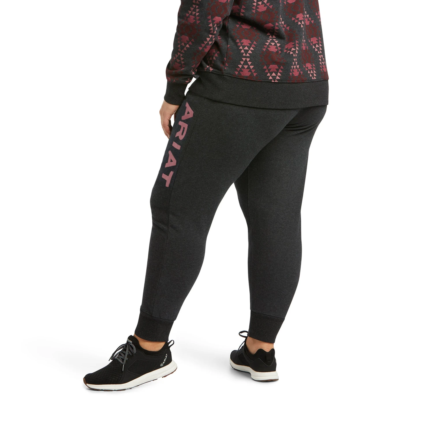 Ariat® Ladies R.E.A.L™ Logo Heather Charcoal Jogger Sweat Pants 10039790 3 Ariat® Ladies R.E.A.L™ Logo Heather Charcoal Jogger Sweat Pants 10039790 - Image 3