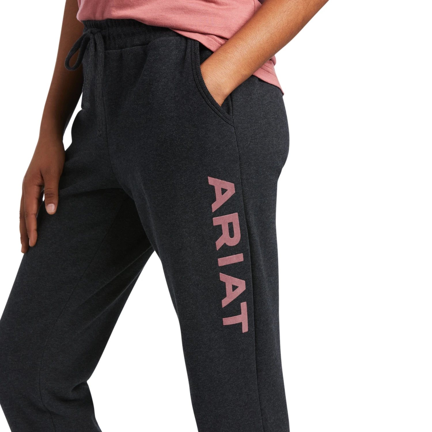 Ariat® Ladies R.E.A.L™ Logo Heather Charcoal Jogger Sweat Pants 10039790 5 Ariat® Ladies R.E.A.L™ Logo Heather Charcoal Jogger Sweat Pants 10039790 - Image 5