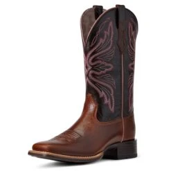 Ariat® Ladies Edgewood Dark Luggage Square Toe Boots 10040350 10 Ariat® Ladies Edgewood Dark Luggage Square Toe Boots 10040350 -Ariat Shop S22 WMS WEST 10040350 3 4 front