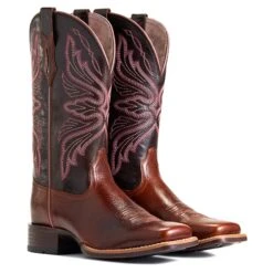 Ariat® Ladies Edgewood Dark Luggage Square Toe Boots 10040350 12 Ariat® Ladies Edgewood Dark Luggage Square Toe Boots 10040350 -Ariat Shop S22 WMS WEST 10040350 pair