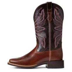 Ariat® Ladies Edgewood Dark Luggage Square Toe Boots 10040350 9 Ariat® Ladies Edgewood Dark Luggage Square Toe Boots 10040350 -Ariat Shop S22 WMS WEST 10040350 side