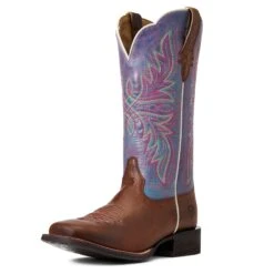 Ariat® Ladies Circuit Luna Burnished Tan Western Boots 10040377 -Ariat Shop S22 WMS WEST 10040377 3 4 front 4694eead 3e19 47b5 8f84 54c0b805ebf1