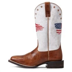 Ariat Ladies Circuit Patriot Crackle White Square Toe Boots 10040400 10 Ariat Ladies Circuit Patriot Crackle White Square Toe Boots 10040400 -Ariat Shop S22 WMS WEST 10040400 side