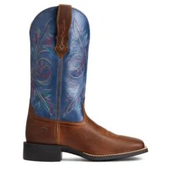 Ariat® Ladies Round Up Sassy Brown Wide Square Toe Boots 10040422 -Ariat Shop S22 WMS WEST 10040422 side11