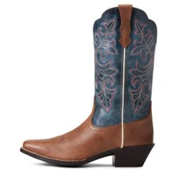 Ariat® Ladies Round Up Storming Brown Square Toe Boots 10040446 -Ariat Shop S22 WMS WEST 10040446 side