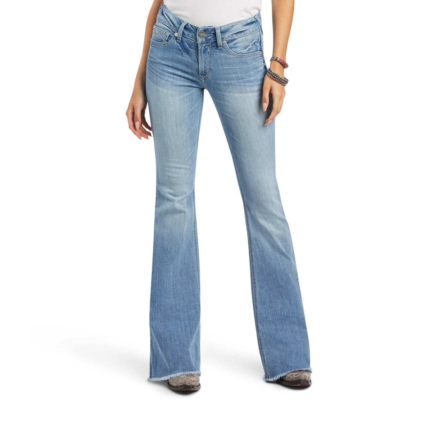 Ariat Ladies R.E.A.L Perfect Rise Regina Flare Jeans 10040503 2 Ariat Ladies R.E.A.L Perfect Rise Regina Flare Jeans 10040503 - Image 2