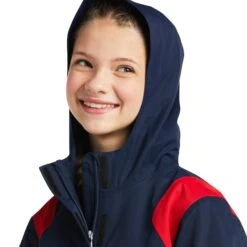 Ariat® Youth Spectator Waterproof Navy Team Jacket 10039213 -Ariat Shop S22 YTH ENGL 10039213 detail02