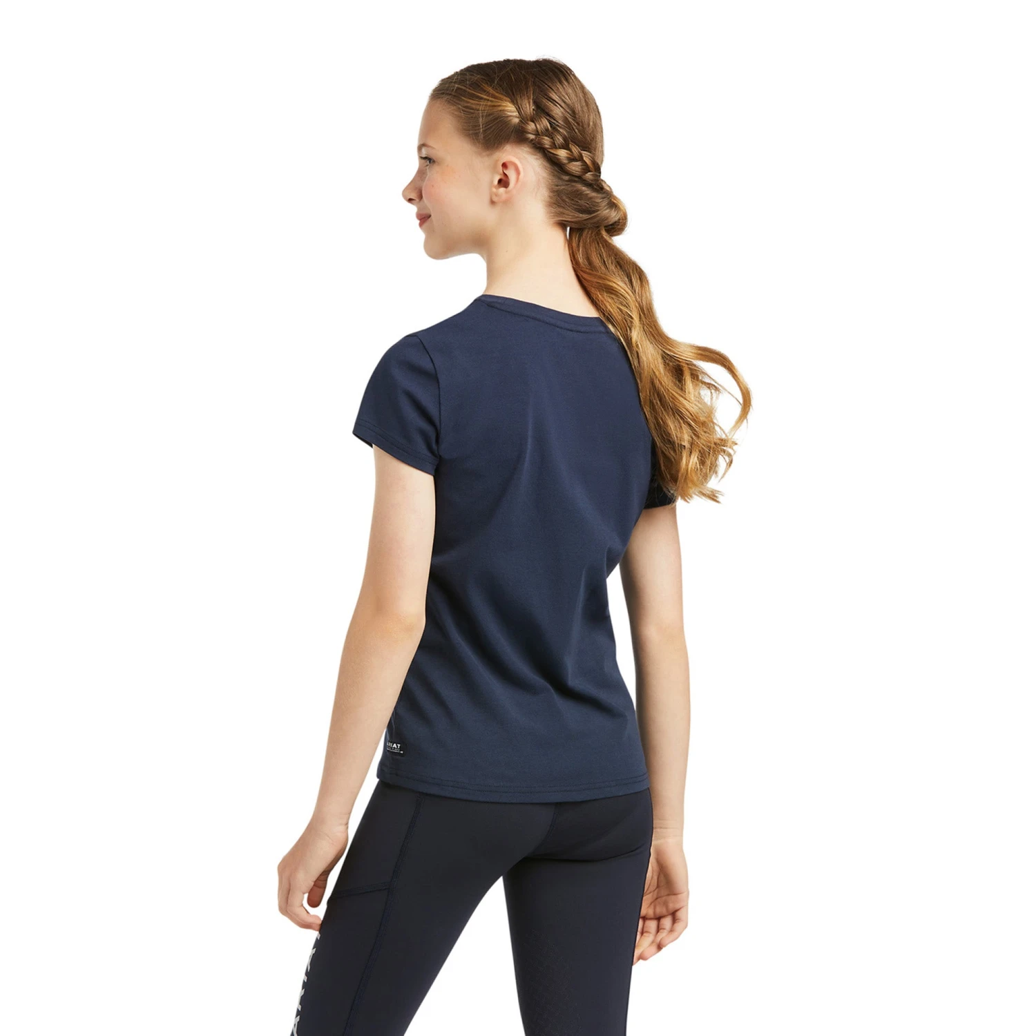 Ariat® Children's Vertical Logo Navy Short Sleeve T-Shirt 10039226 2 Ariat® Children's Vertical Logo Navy Short Sleeve T-Shirt 10039226 - Image 2