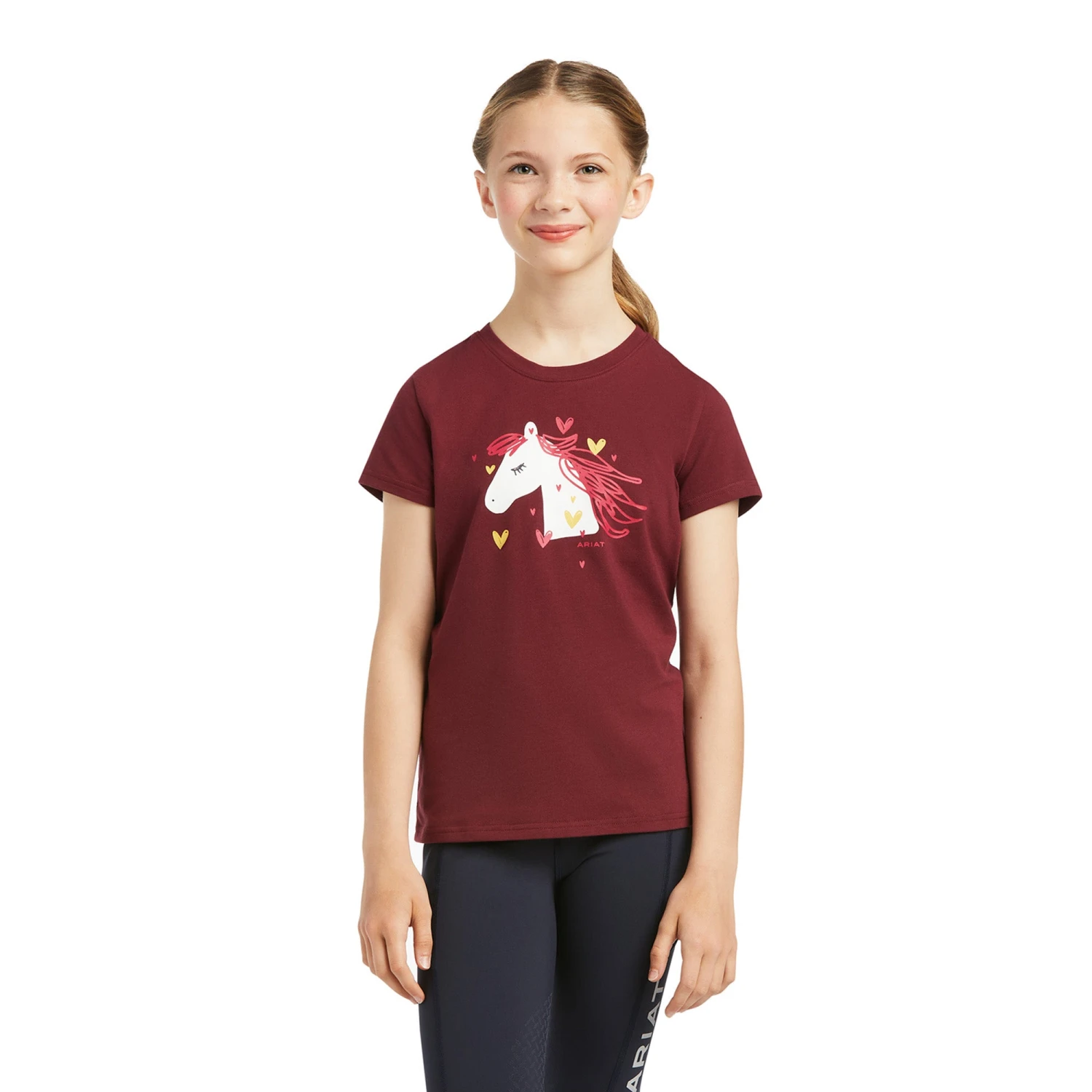 Ariat® Children's My Love Zinfandel Short Sleeve T-Shirt 10039649 1 Ariat® Children's My Love Zinfandel Short Sleeve T-Shirt 10039649