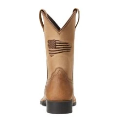 Ariat Children's Patriot 2.0 Homestead Brown Square Toe Boots 10039909 -Ariat Shop S22 YTH WEST 10039909 heel