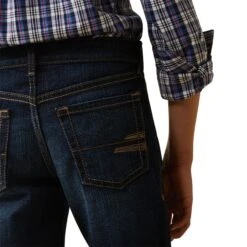 Ariat® Boy's B5 Slim Dark Blue Straight Leg Jeans 10043179 -Ariat Shop S23 BYS WEST 10043179 detail01
