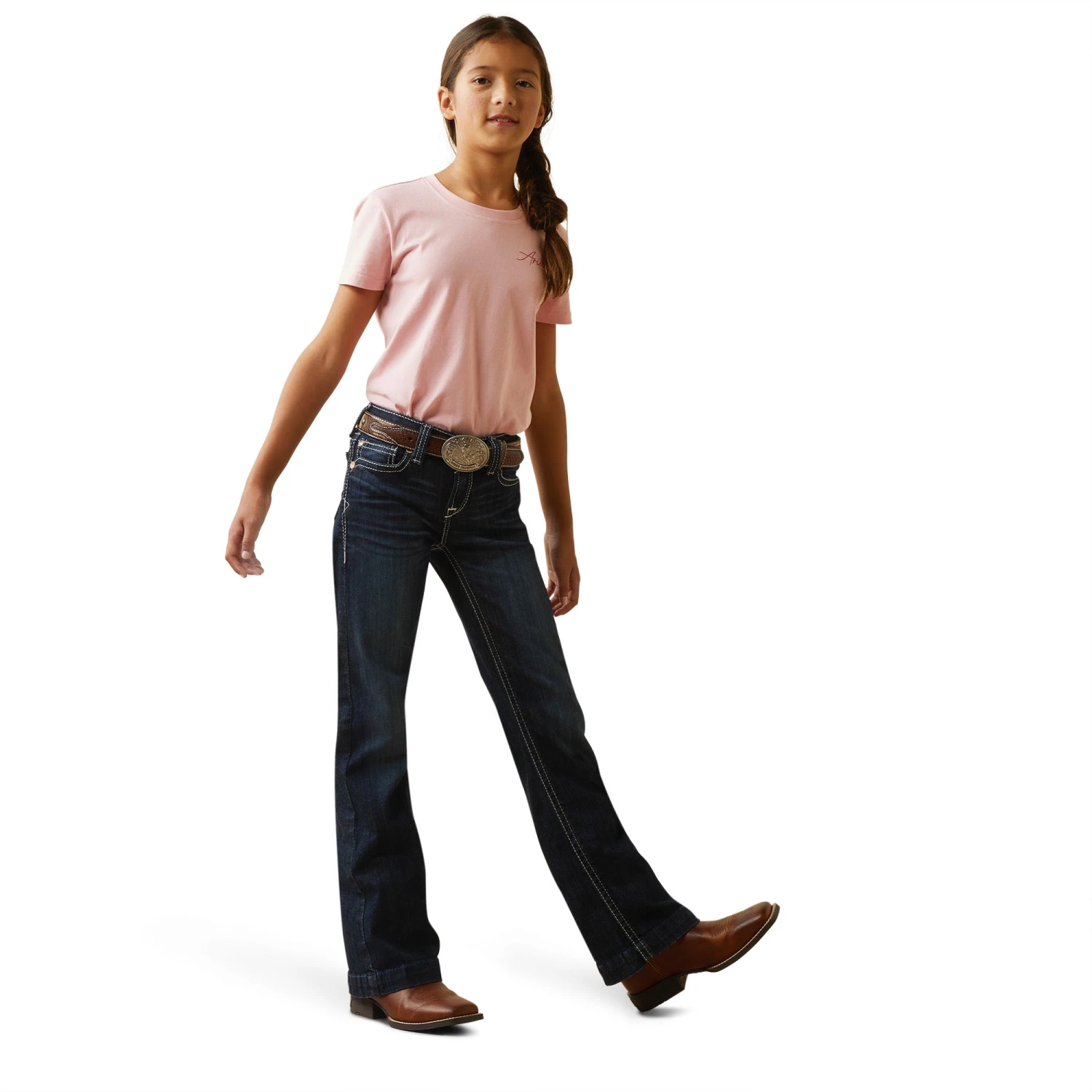 Ariat® Girl's R.E.A.L™ Ryki Dark Wash Trouser Jeans 10043205 3 Ariat® Girl's R.E.A.L™ Ryki Dark Wash Trouser Jeans 10043205 - Image 3