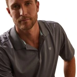 Ariat® Men's AriatTEK™ Cloud Cover Polo Shirt 10043506 -Ariat Shop S23 MNS WEST 10043506 detail01