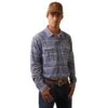 Ariat® Men's Haddington Dusty Green Chambray Snap Shirt 10043892