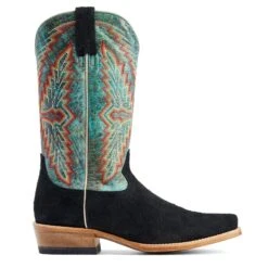 Ariat® Men's Futurity Showman Black Roughout & Roaring Turquoise Western Boots 10044498 -Ariat Shop S23 MNS WEST 10044498 side11