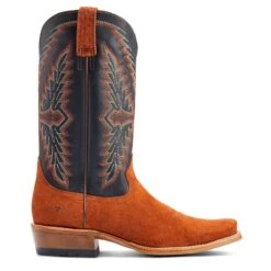 Ariat® Men's Futurity Showman Dark Copper Roughout & Black Western Boots 10044524 -Ariat Shop S23 MNS WEST 10044524 side11