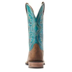 Ariat Men's Ricochet Lightweight Tan & Teal Western Boot 10044568 -Ariat Shop S23 MNS WEST 10044568 heel