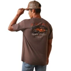 Ariat® Men's Farm Truck Brown Heather Graphic T-Shirt 10044768