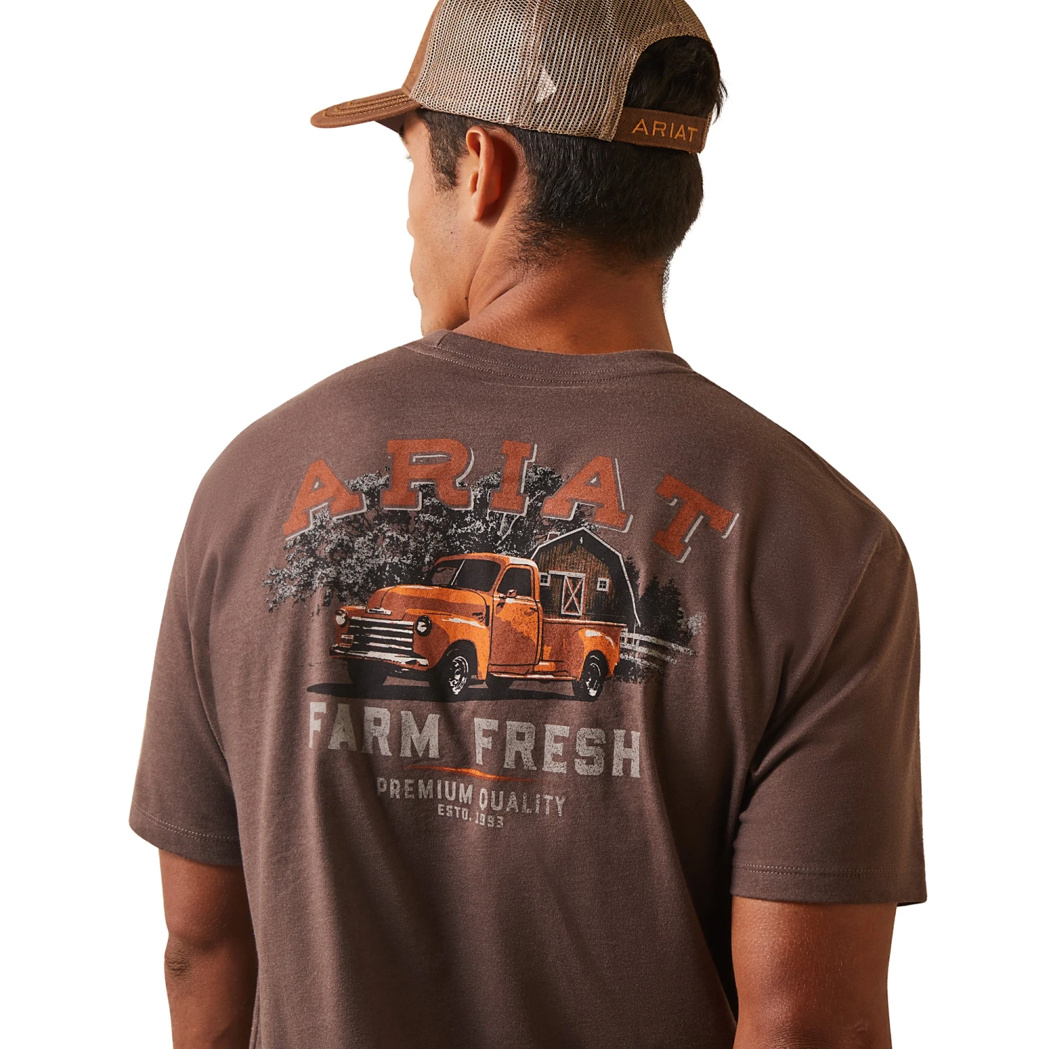Ariat® Men's Farm Truck Brown Heather Graphic T-Shirt 10044768 4 Ariat® Men's Farm Truck Brown Heather Graphic T-Shirt 10044768 - Image 4