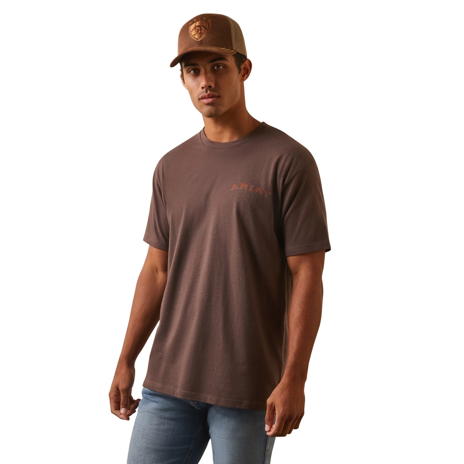 Ariat® Men's Farm Truck Brown Heather Graphic T-Shirt 10044768 2 Ariat® Men's Farm Truck Brown Heather Graphic T-Shirt 10044768 - Image 2
