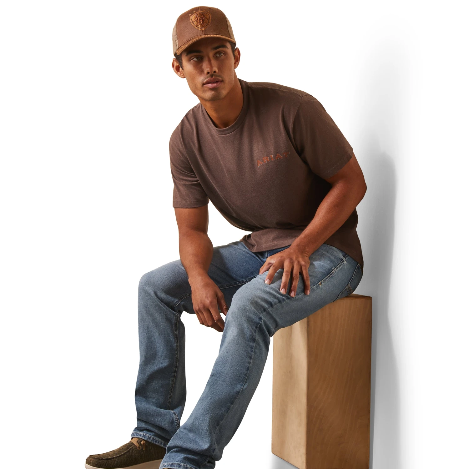 Ariat® Men's Farm Truck Brown Heather Graphic T-Shirt 10044768 3 Ariat® Men's Farm Truck Brown Heather Graphic T-Shirt 10044768 - Image 3