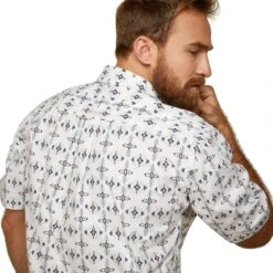 Ariat® Men's Otto Classic White Button Down Shirt 10044867 10 Ariat® Men's Otto Classic White Button Down Shirt 10044867 -Ariat Shop S23 MNS WEST 10044867 detail02