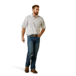 Ariat® Men's Otto Classic White Button Down Shirt 10044867 8 Ariat® Men's Otto Classic White Button Down Shirt 10044867 -Ariat Shop S23 MNS WEST 10044867 full