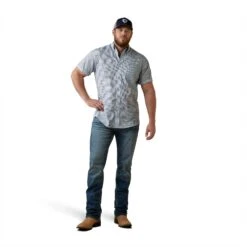 Ariat® Men's Wrinkle Free Eron Classic White Button Up Shirt 10044887 7 Ariat® Men's Wrinkle Free Eron Classic White Button Up Shirt 10044887 -Ariat Shop S23 MNS WEST 10044887 full