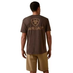 Ariat® Men's Shield Stitch Brown Heather T-Shirt 10045288