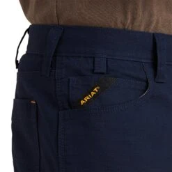 Ariat® Men's Rebar DuraStretch™ Made Tough Navy Shorts 10043172 -Ariat Shop S23 MNS WORK 10043172 detail01
