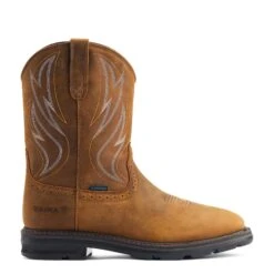 Ariat Men's Sierra Shock Shield® Brown Wide Square Toe Boots 10044545 -Ariat Shop S23 MNS WORK 10044545 side1