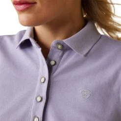 Ariat® Ladies Prix 2.0 Polo Heirloom Lilac Sleeveless Shirt 10043538 9 Ariat® Ladies Prix 2.0 Polo Heirloom Lilac Sleeveless Shirt 10043538 -Ariat Shop S23 WMS ENGL 10043538 detail02