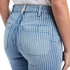 Ariat Ladies Laser Stripe Slim Light Wash Trouser Denim Jeans 10042601 -Ariat Shop S23 WMS WEST 10042601 detail02